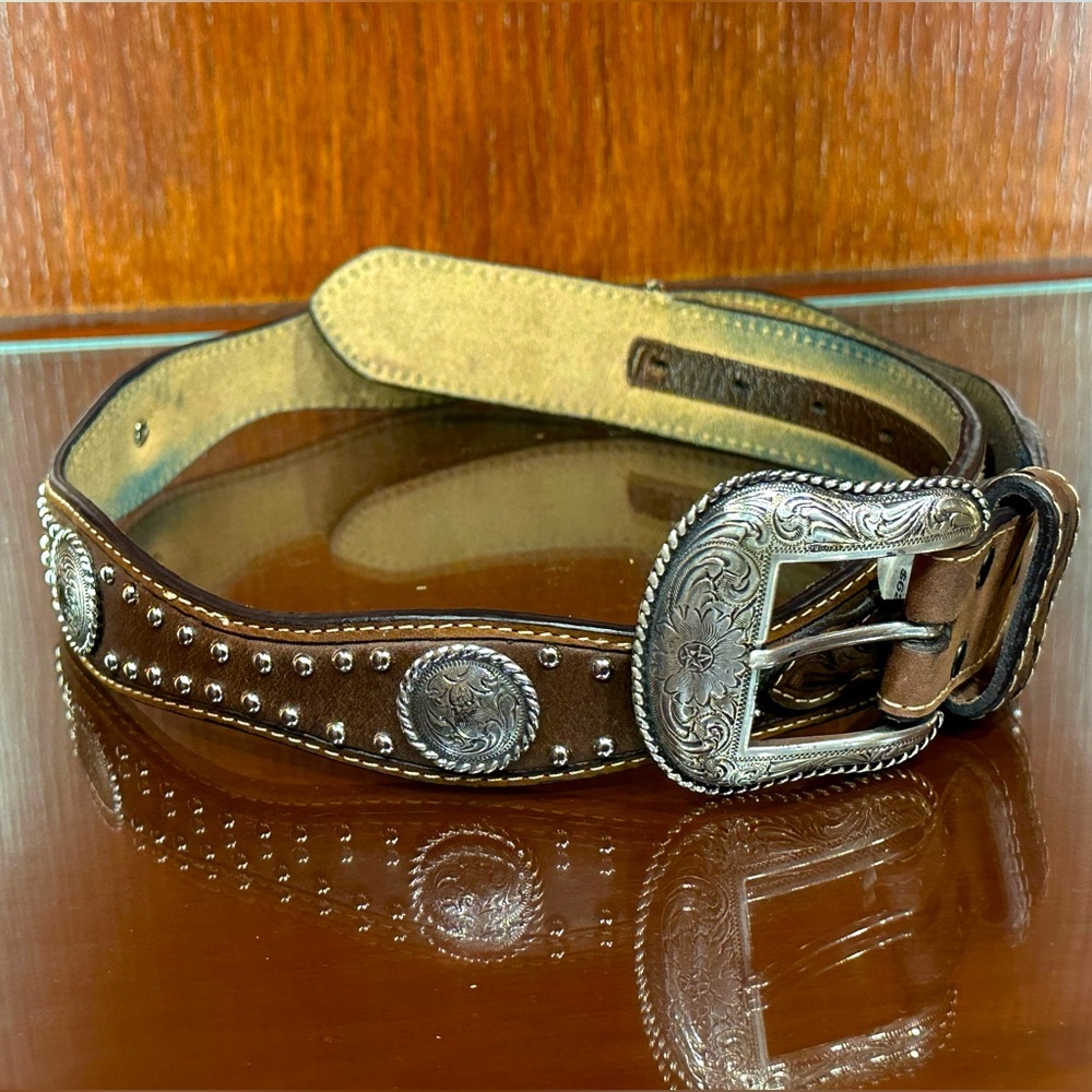 Men’s Belt - Larry Mahan - western cowboy style - Leather - size 34